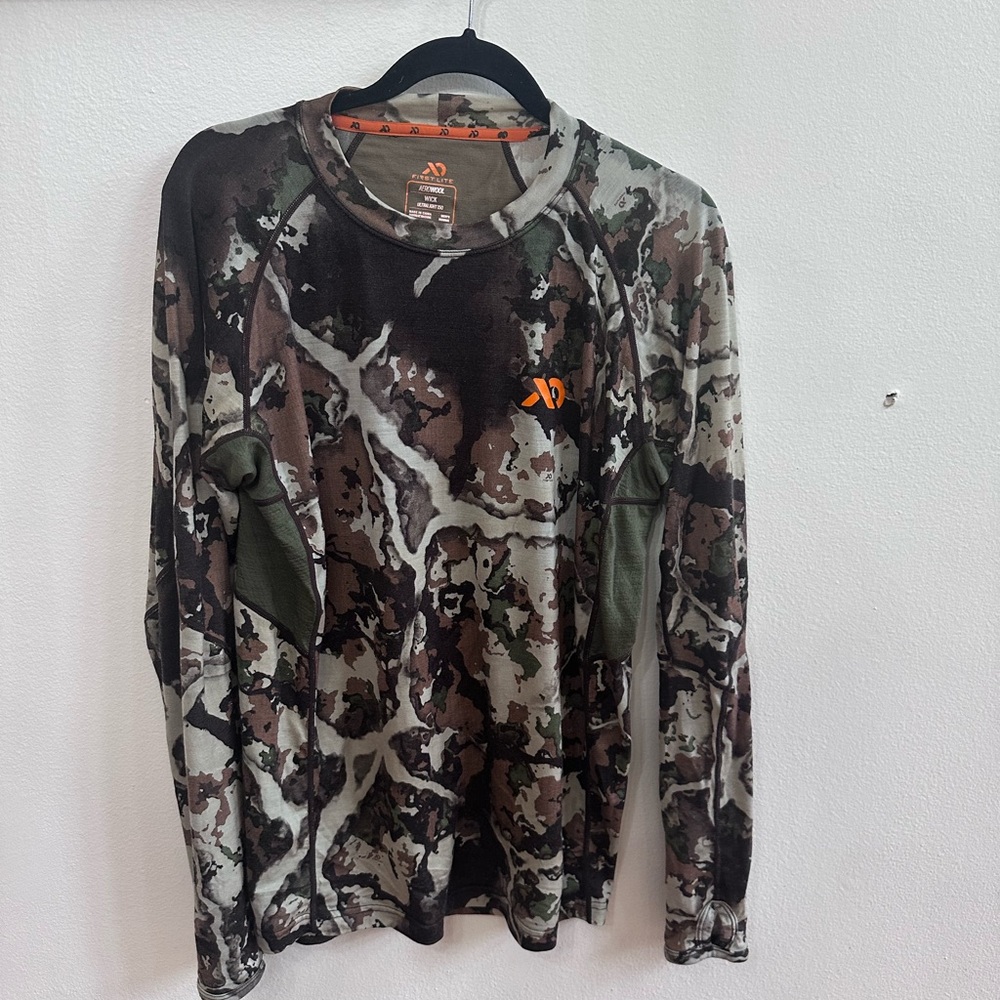 First Lite Green and Brown Long Sleeve Tee